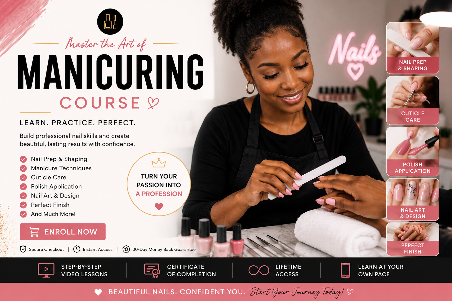 Manicuring Course at Inner State Beauty & Barber School Cleveland Ohio